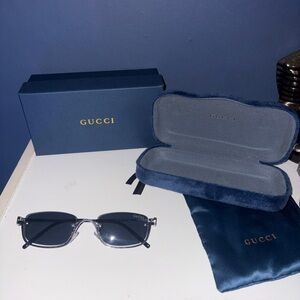 Gucci Blue and Black Sunglasses Set